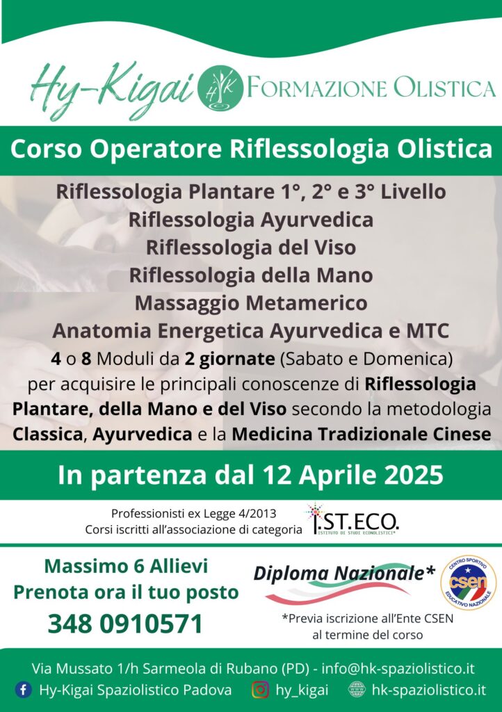 Locandina Corso Riflessologia Padova
